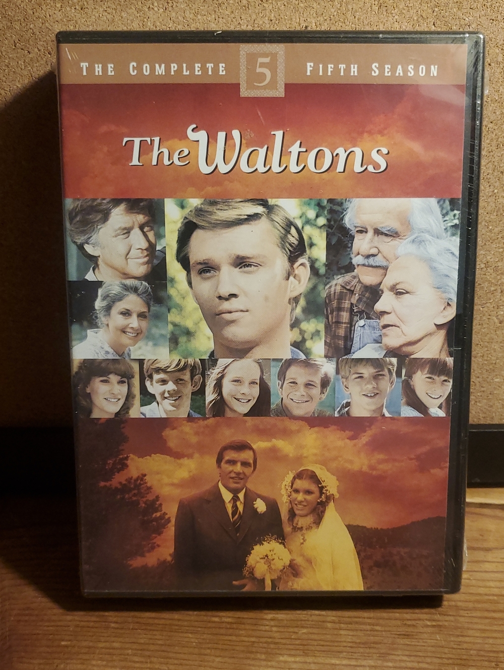 The Waltons The Complete Fifth Season DVD - Red & Orange Cover